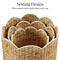 Best Choice Products Scalloped 3PC Water Hyacinth Nesting Baskets